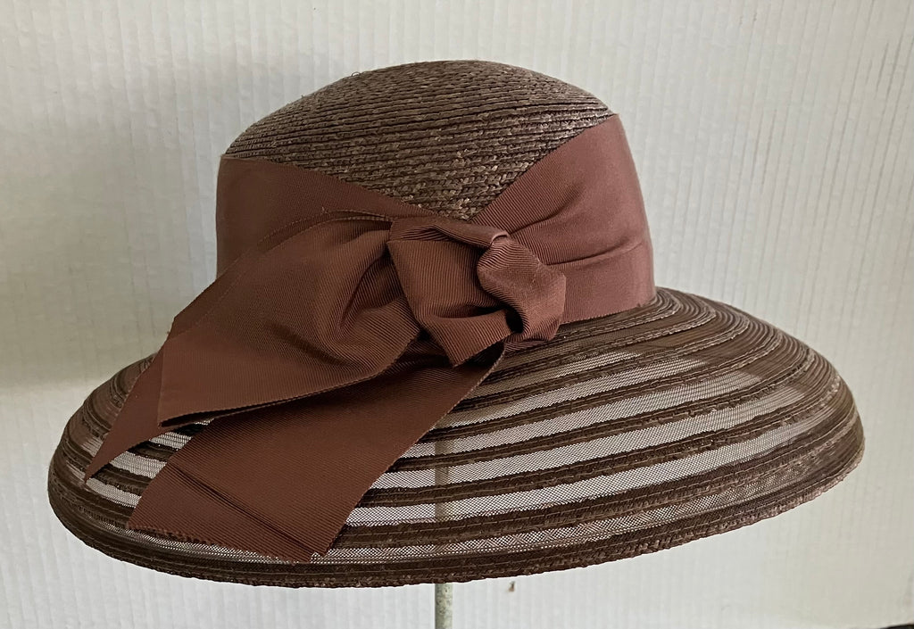 Brown Milan Sheer-Brown Ribbon