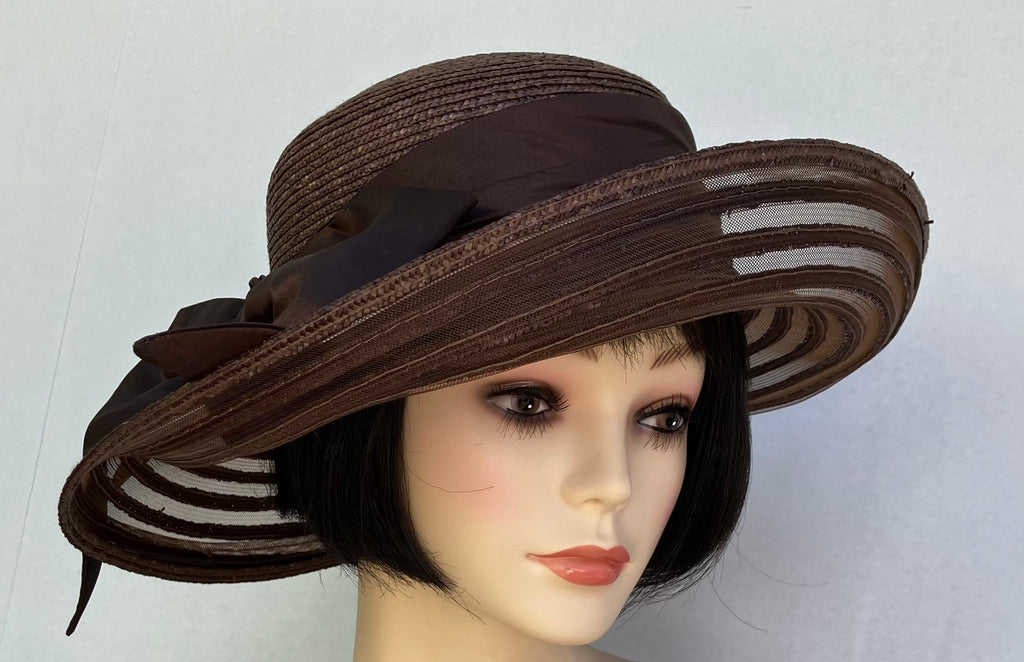 Brown Milan Sheer-Brown Ribbon