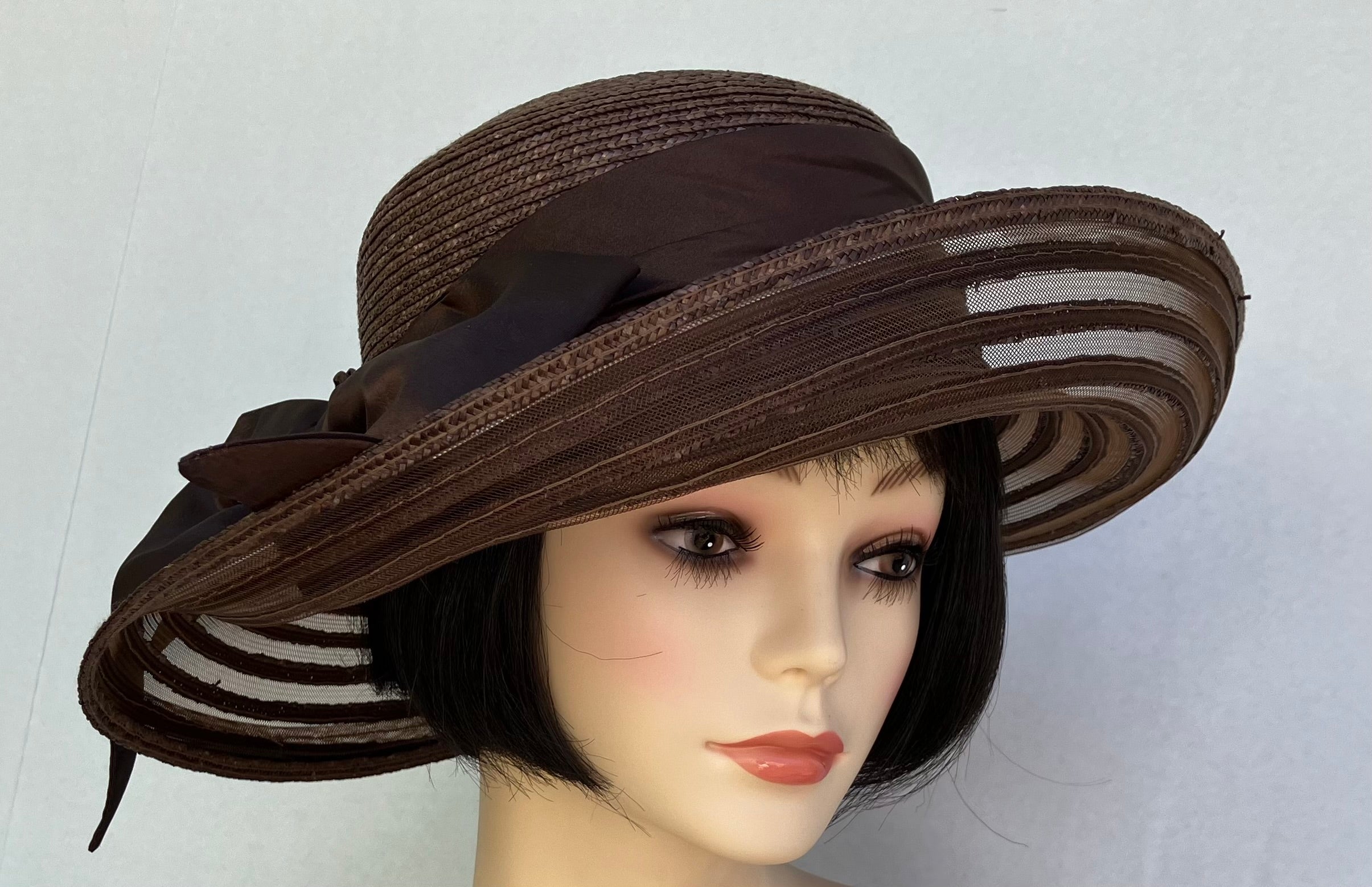 Brown Milan Sheer-Brown Ribbon