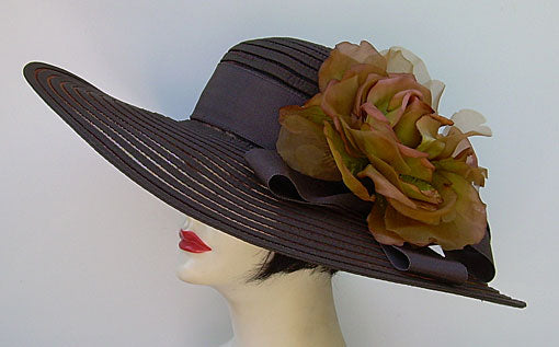 Brown 6" Brim-HH-Bronze Rose