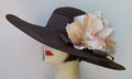 Brown 6" Brim-HH-Tan Hibiscus