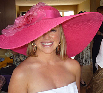 Hot Pink Hat 8 Brim-Pink Rose