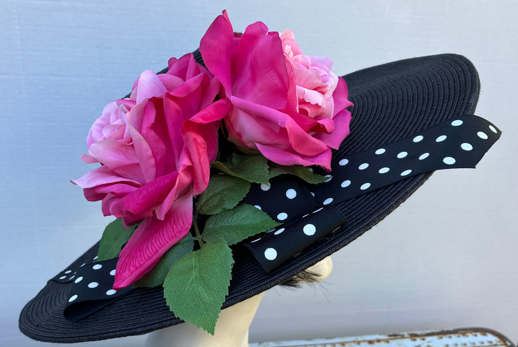 Black Hat 5-6 Brim /Fuchsia Rose