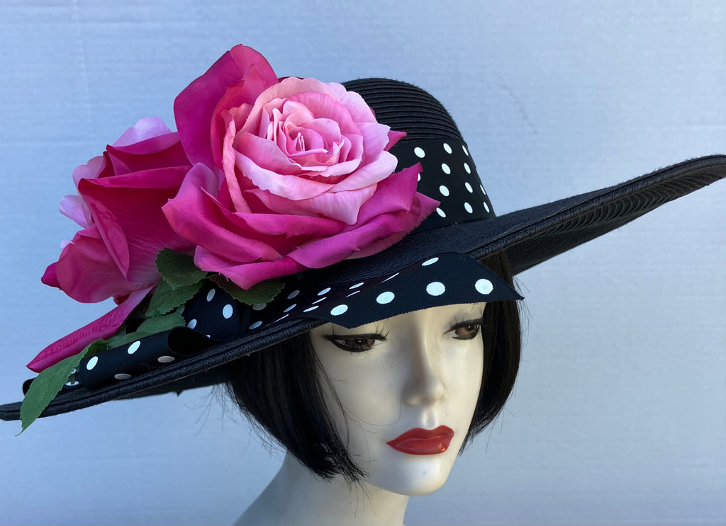 Black Hat 5-6 Brim /Fuchsia Rose