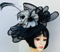 Black-White Large Fascinator