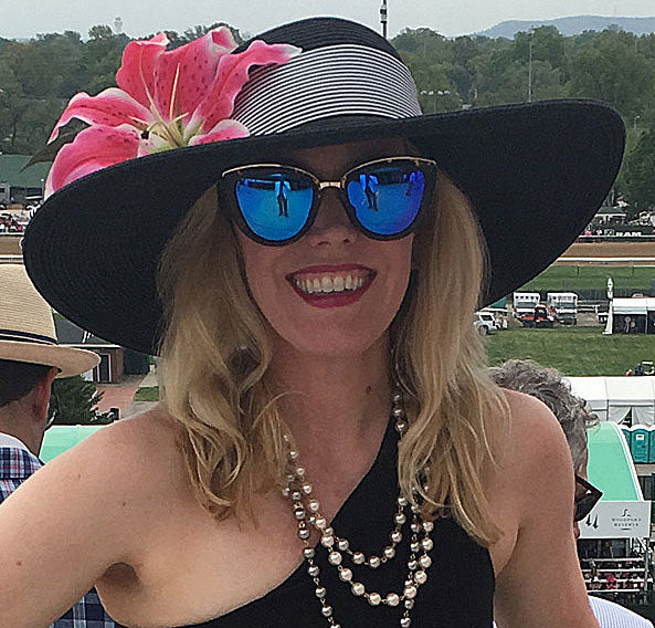 Black - Pink Lily Derby Hat