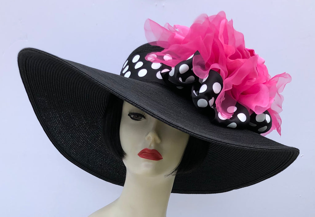 Black Hat 5-6 Brim-Pink Rose