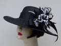 Black 4" Sisal-Black-White Feather