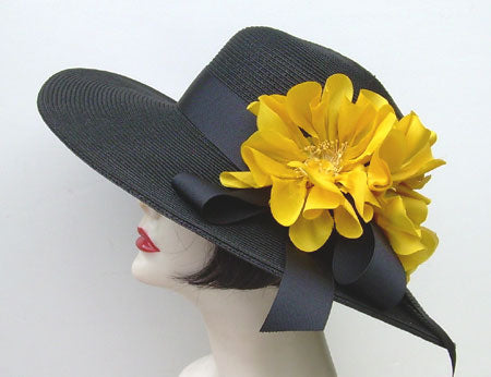 Black Picture-Yellow Poppy