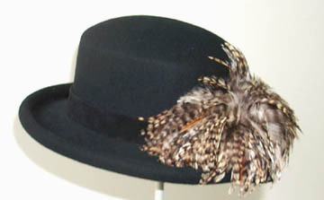 Black Derby-Varigated Feather