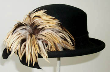 Black Derby-Tan Feather