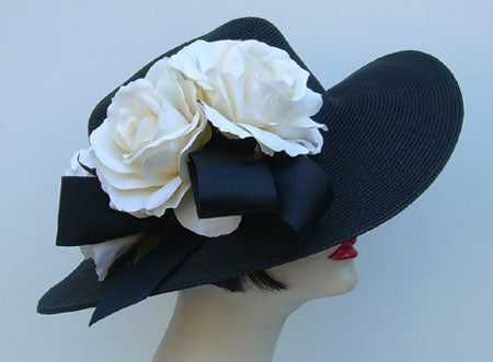 Black 4" Picture/Cream Rose