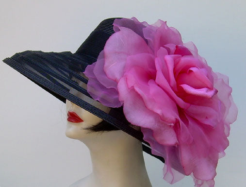 Black Sheer-Pink Rose