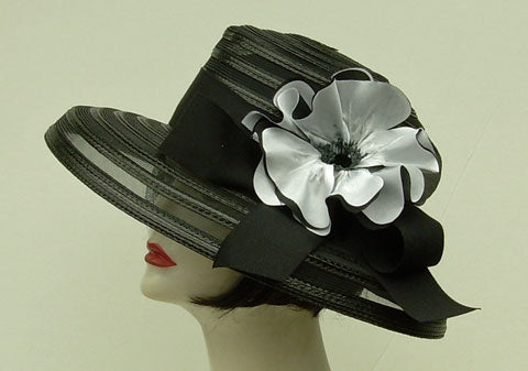 Black Sheer Down-Black-White Poppy