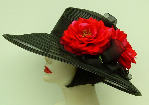 Black Sheer-Red Roses