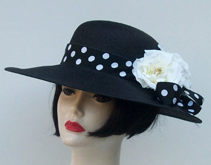 Black 4" Sisal-Dot-Rose