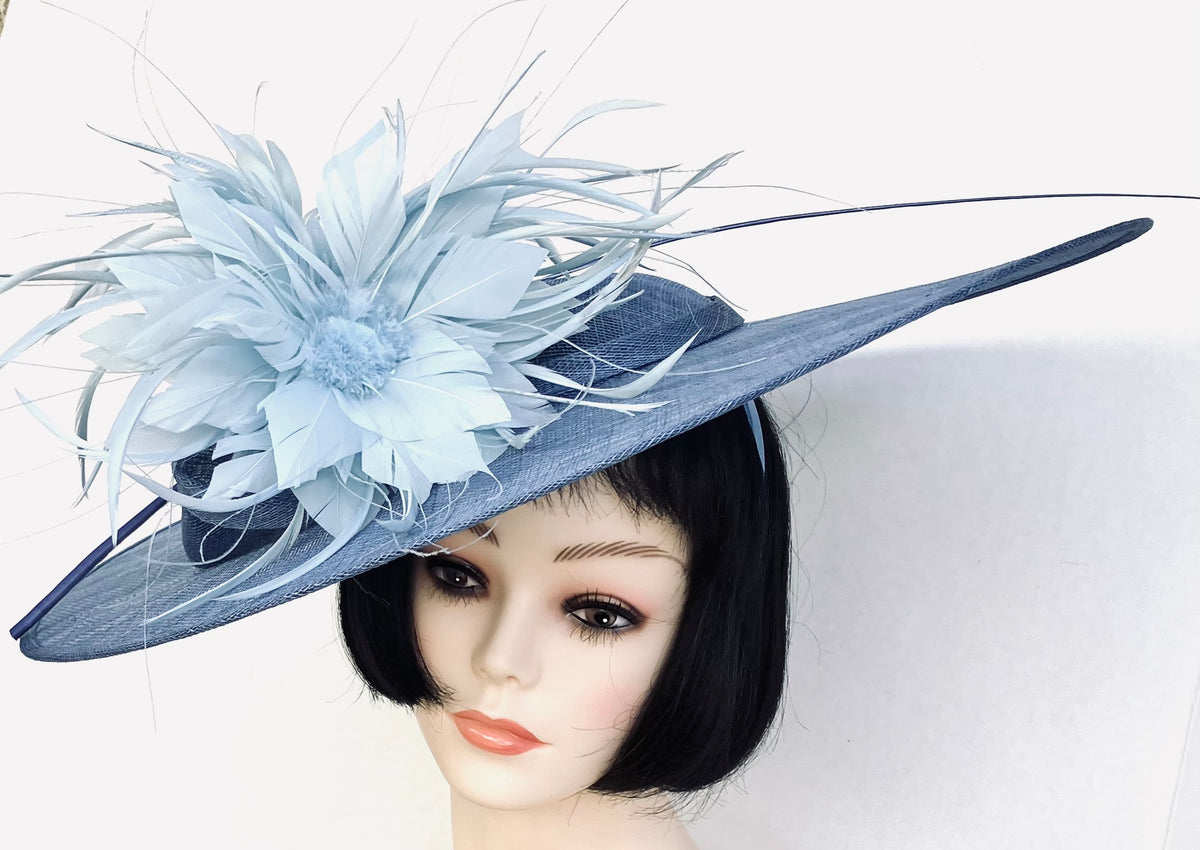Light Blue Large Fascinator