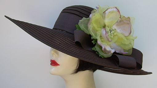 Brown 6" Brim-HH-Green Magnolia