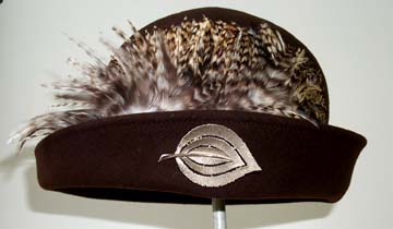 Brown Cloche-Variegated Feather