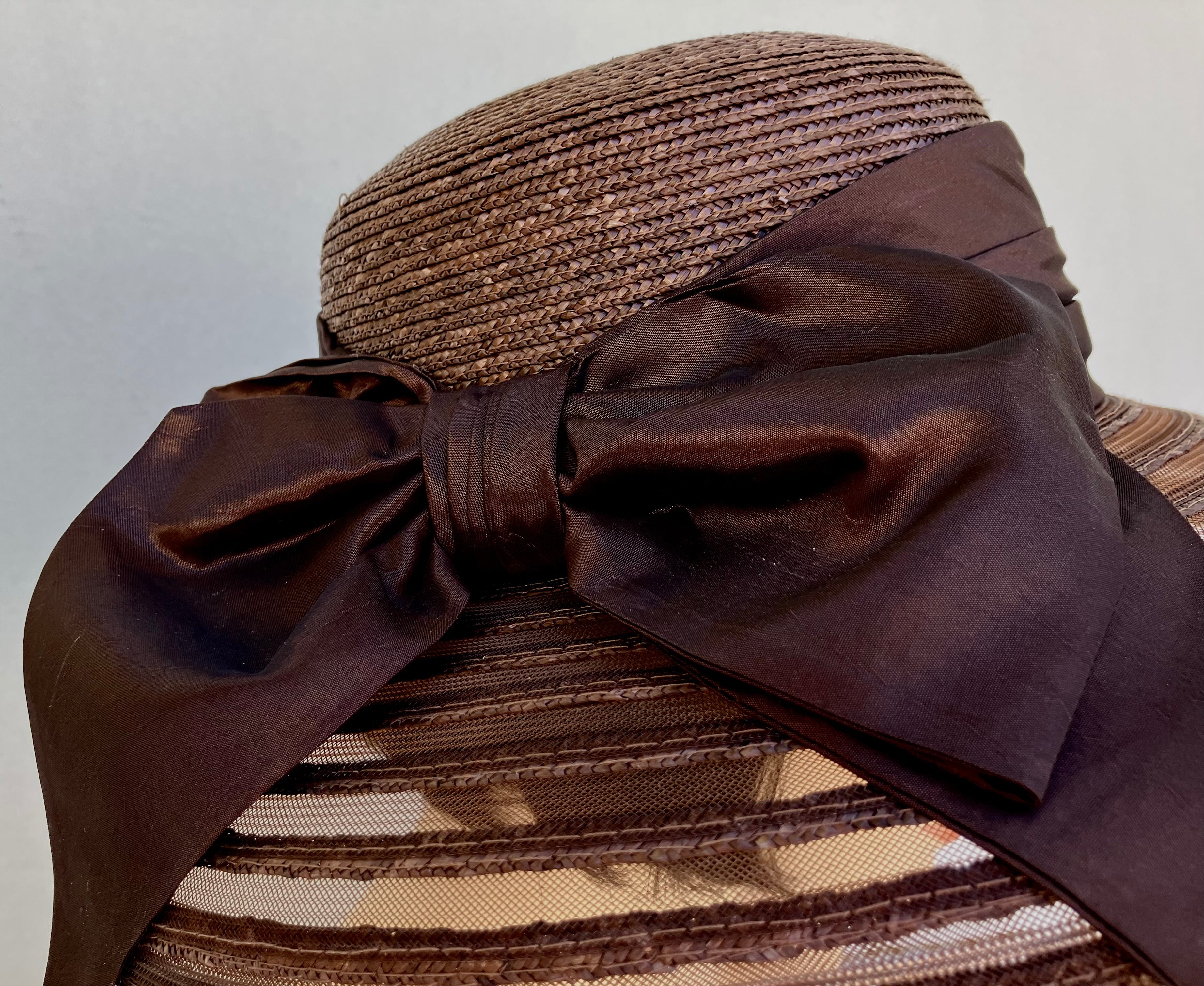 Brown Milan Sheer-Brown Ribbon