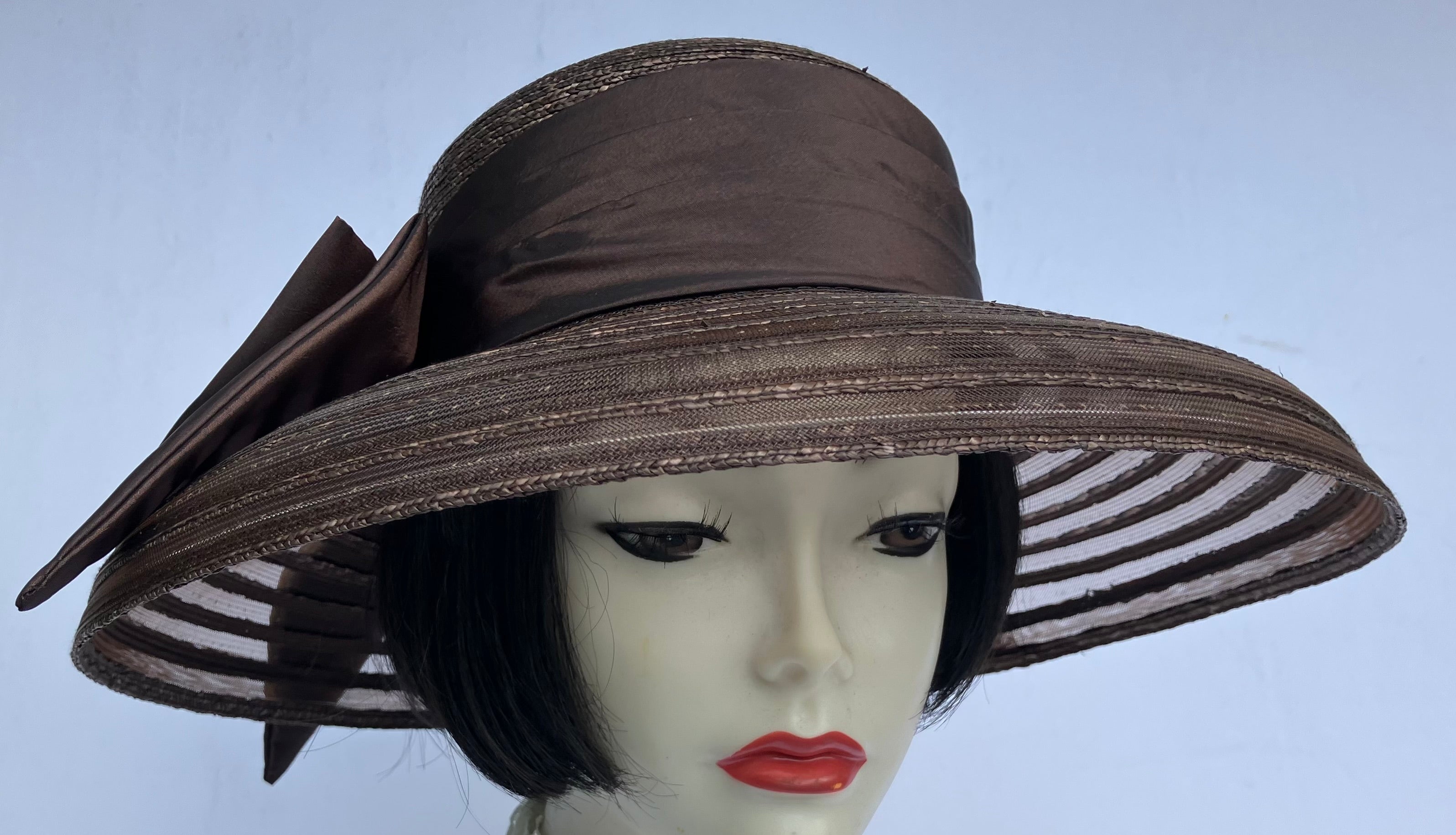 Brown Milan Sheer-Brown Ribbon