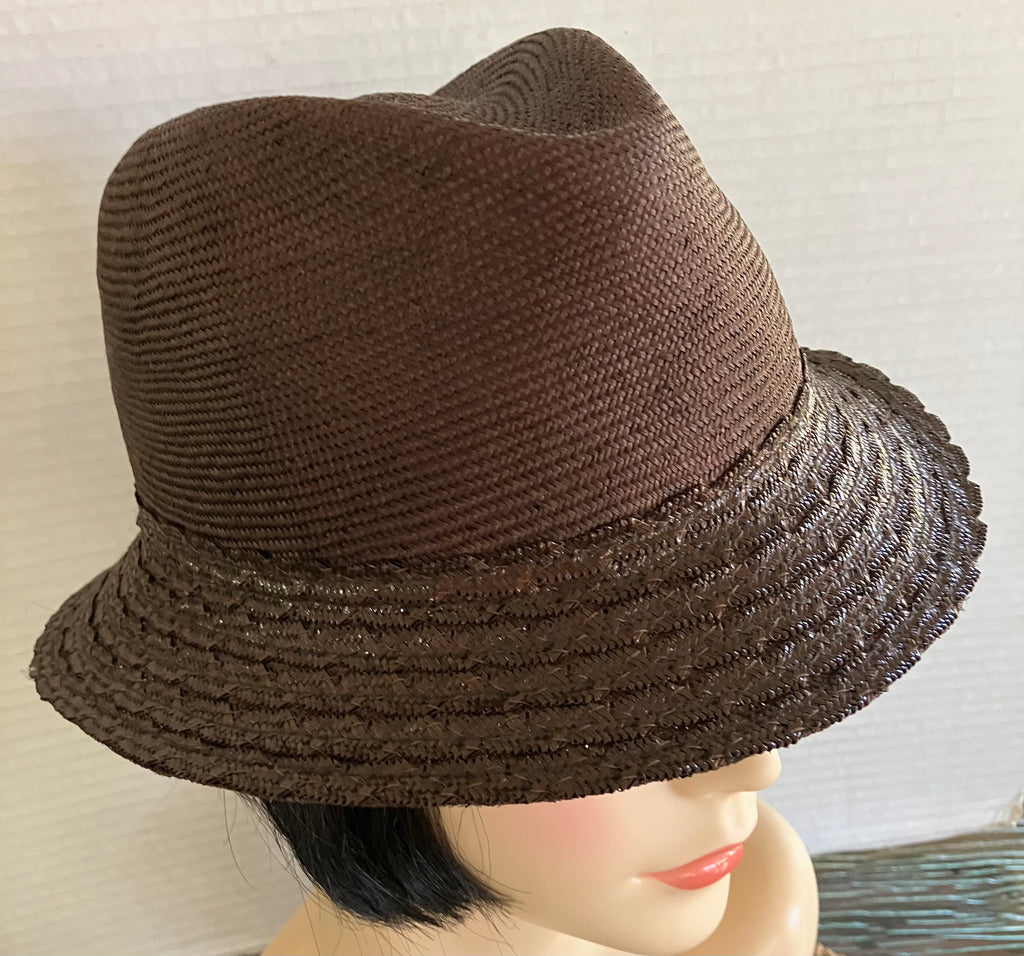 Petite XS Brown Straw Fedora
