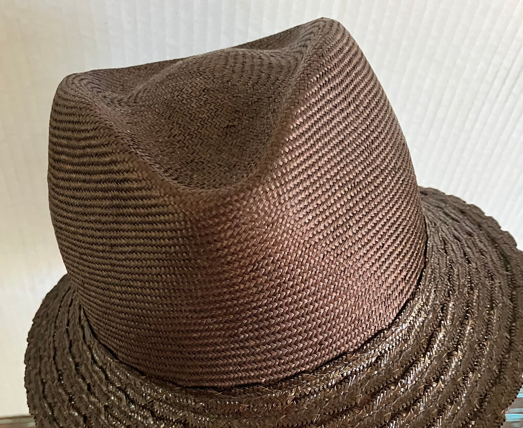 Petite XS Brown Straw Fedora
