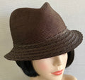 Petite XS Brown Straw Fedora