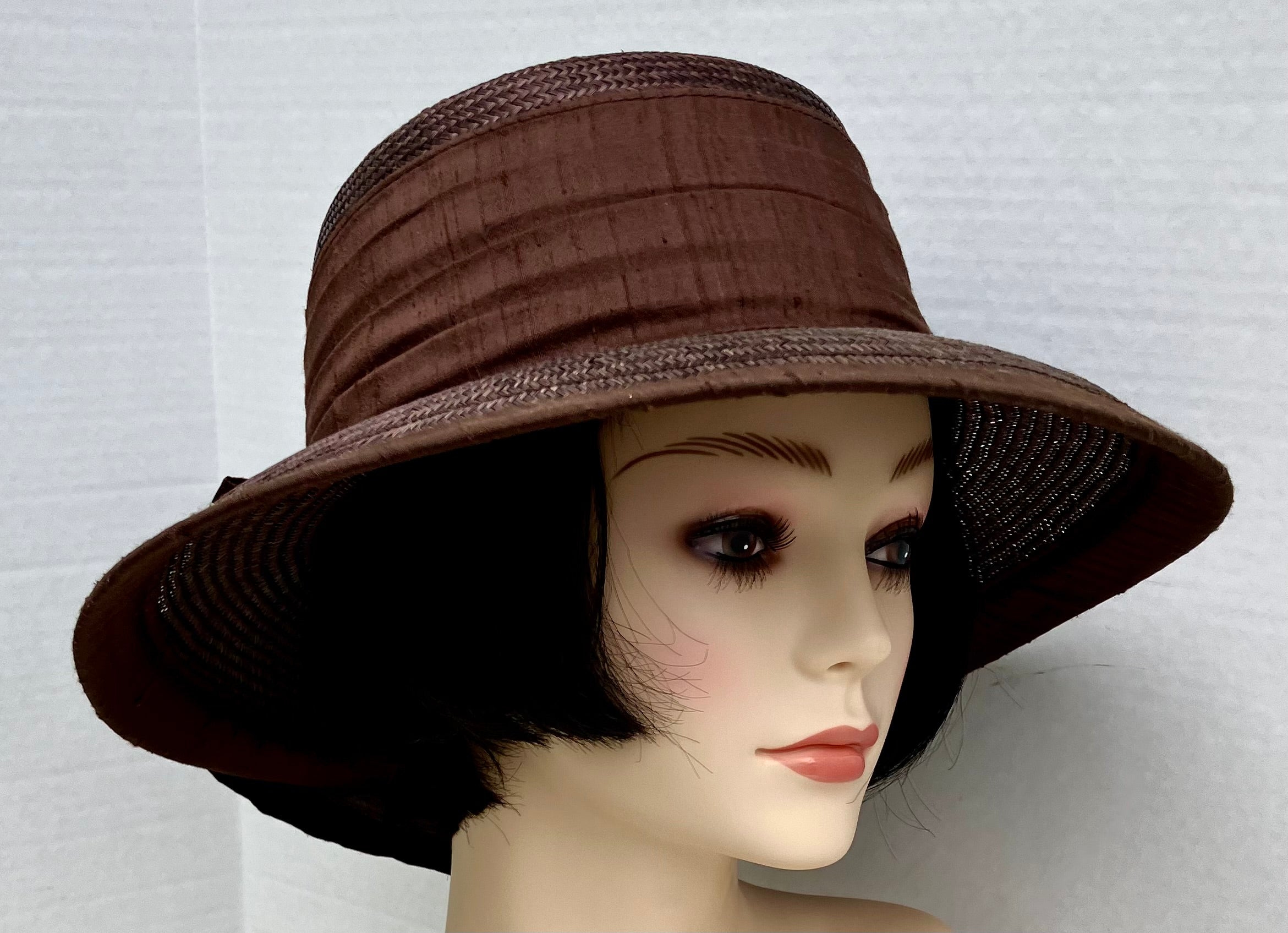 Brown 3" Brim Sisal Straw Hat