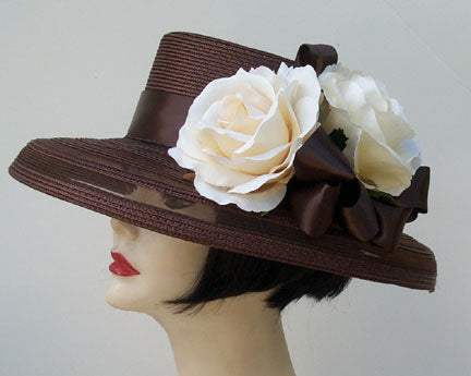 Brown Sheer 3"-Cream Rose