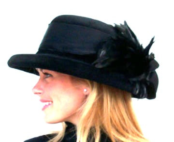 Black Velour Gambler-Black