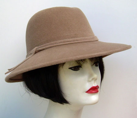 Camel Wool Velour Fedora