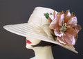 Beige Sheer Dress Hat-Magnolia