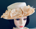 Ivory Petite/XS Boater-Flowers