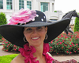 Black Hat 5-6 Brim-Pink Rose