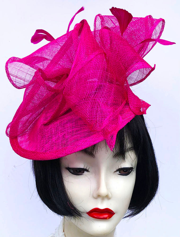 Fuchsia Pink Profile Fascinator