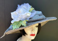 Grey Milan 5 Brim-Ivory Rose