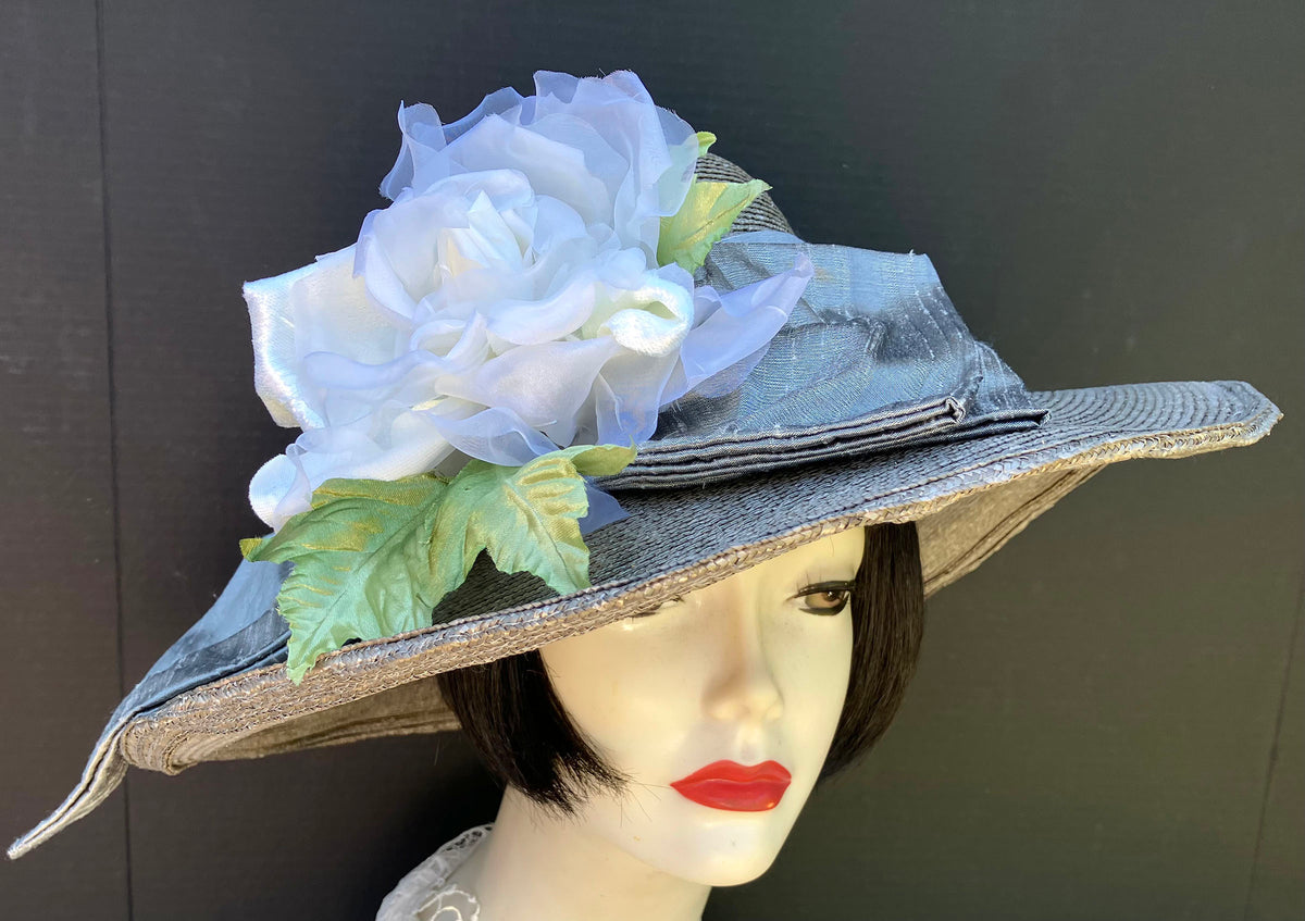 Grey Milan 5 Brim-Ivory Rose