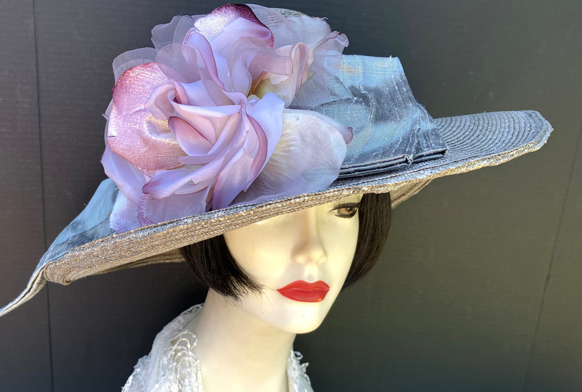 Grey Milan 5 Brim-XL Grey Lavender Rose