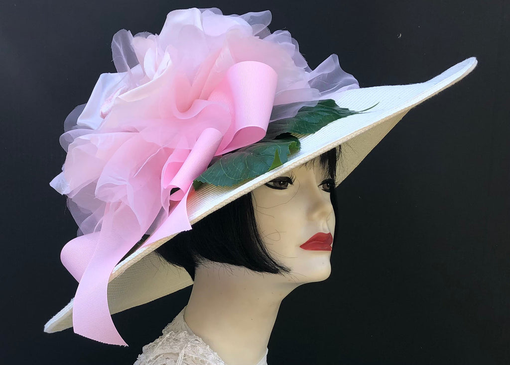 Ivory-Pale Pink 5-6 Brim