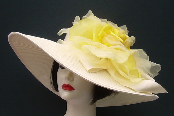 Ivory 5-6 Brim-XL Yellow Rose