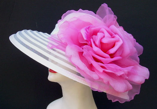 Ivory Breton/ XL Sheer Pink Rose