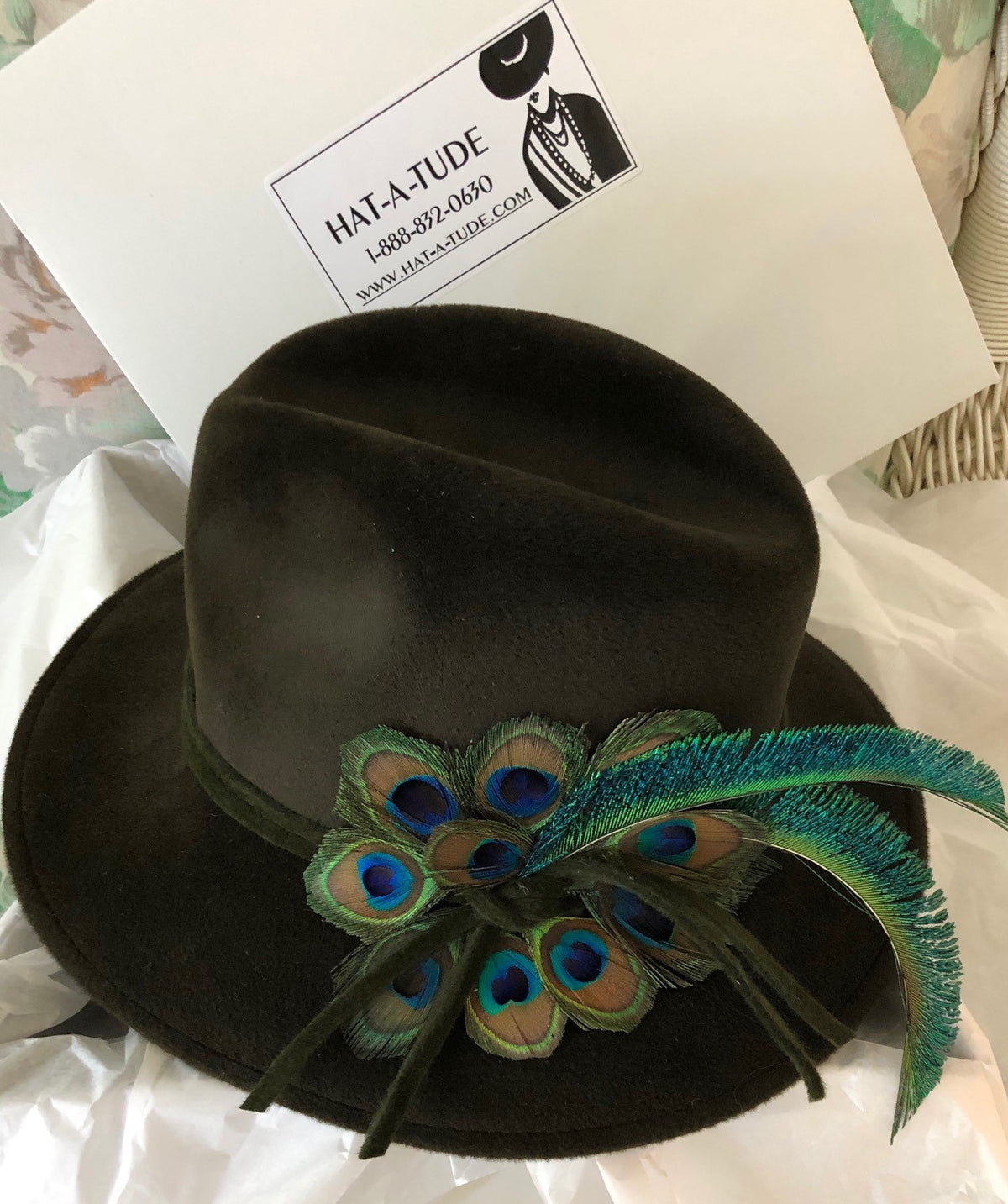 Loden Felt Fedora-Peacock