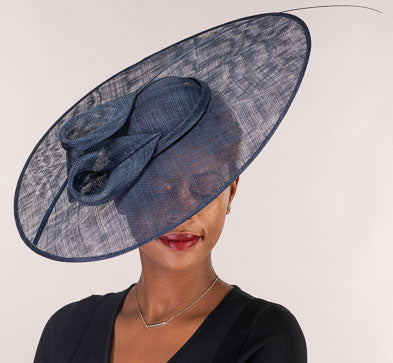 Navy Large Fascinator
