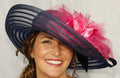 Navy Pale Pink Dress Hat