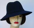 Navy Wool Fedora