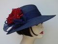 Navy Sisal 4" Picture/Red Rose