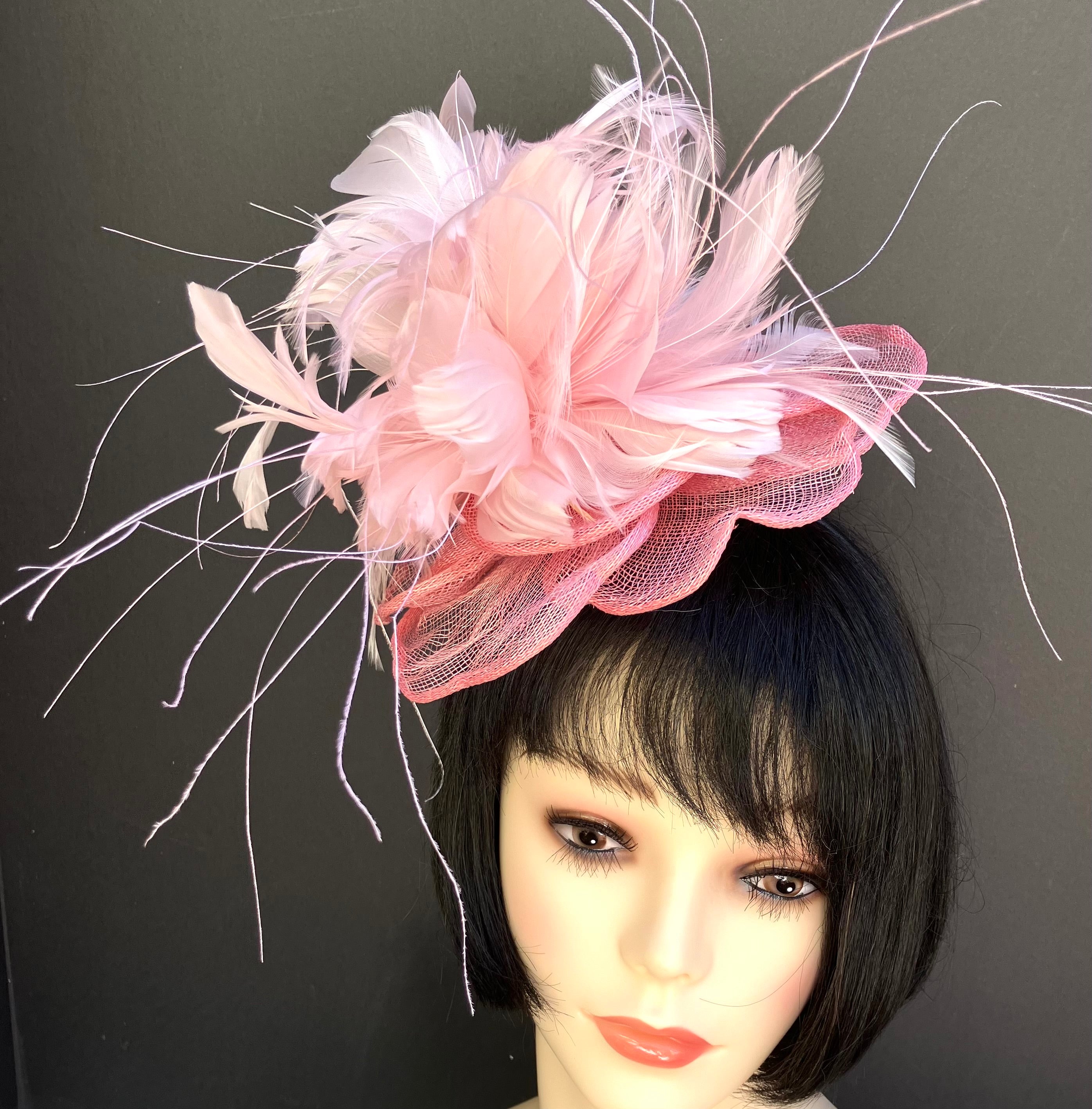 Light Pink Feather Fascinator