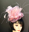 Light Pink Feather Fascinator