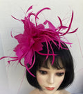 Fuchsia Pink Feather Fascinator